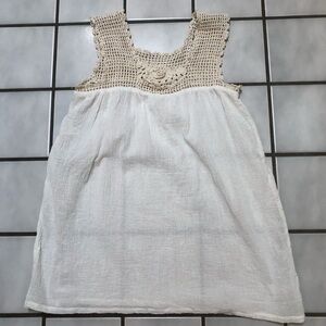1970’s Vintage Crochet and Cotton Tank Top